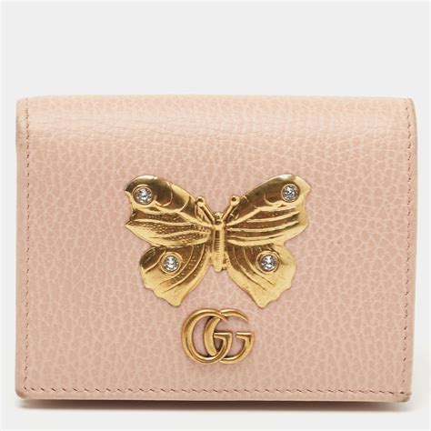 gucci card case light pink